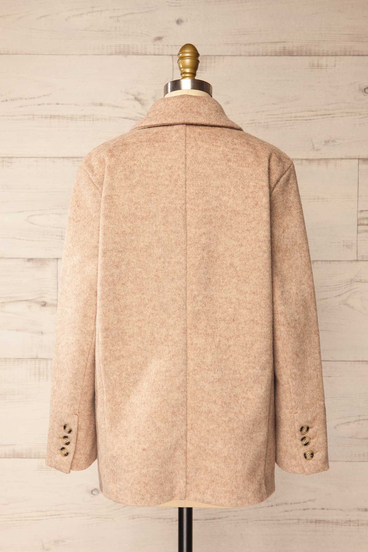 Geelong | Oversize Beige Blazer Jacket with Patch Pockets