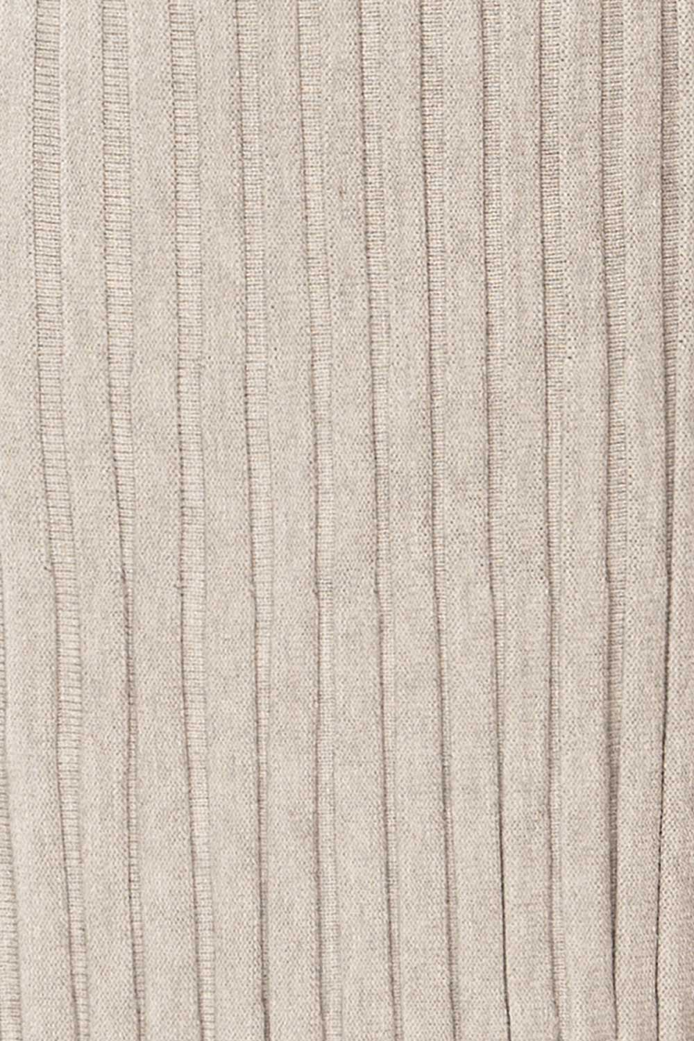 Geneina Long Grey Knitted Skirt | La petite garçonne fabric