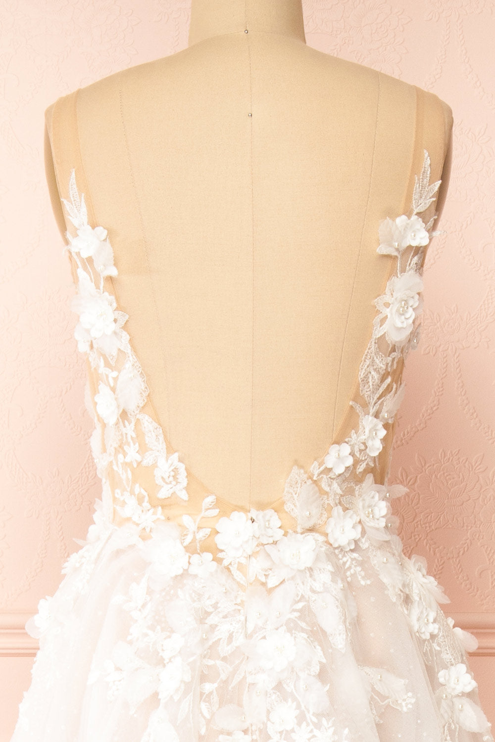 Geneva A-line Tulle Gown w/ Removable Sleeves | Boudoir 1861 back