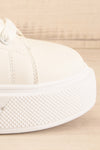 Gernade White Lace-Up Sneakers | La petite garçonne side front close-up