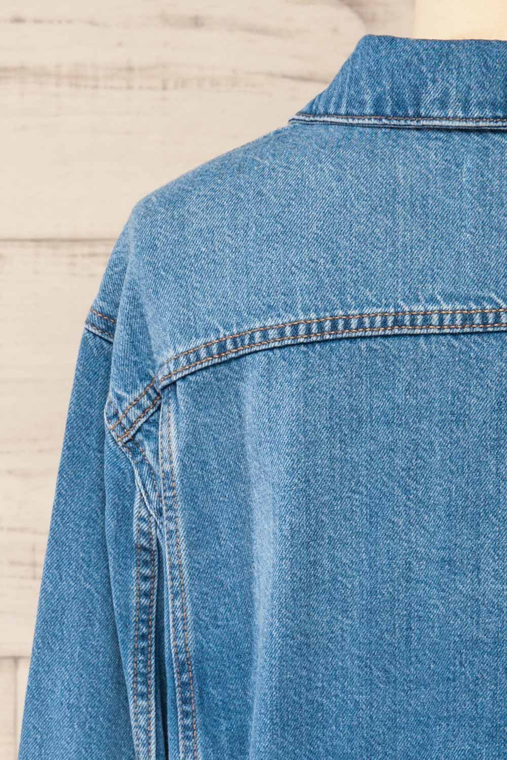 Ghandruk Cropped Denim Jacket with Pockets | La petite garçonne fabric