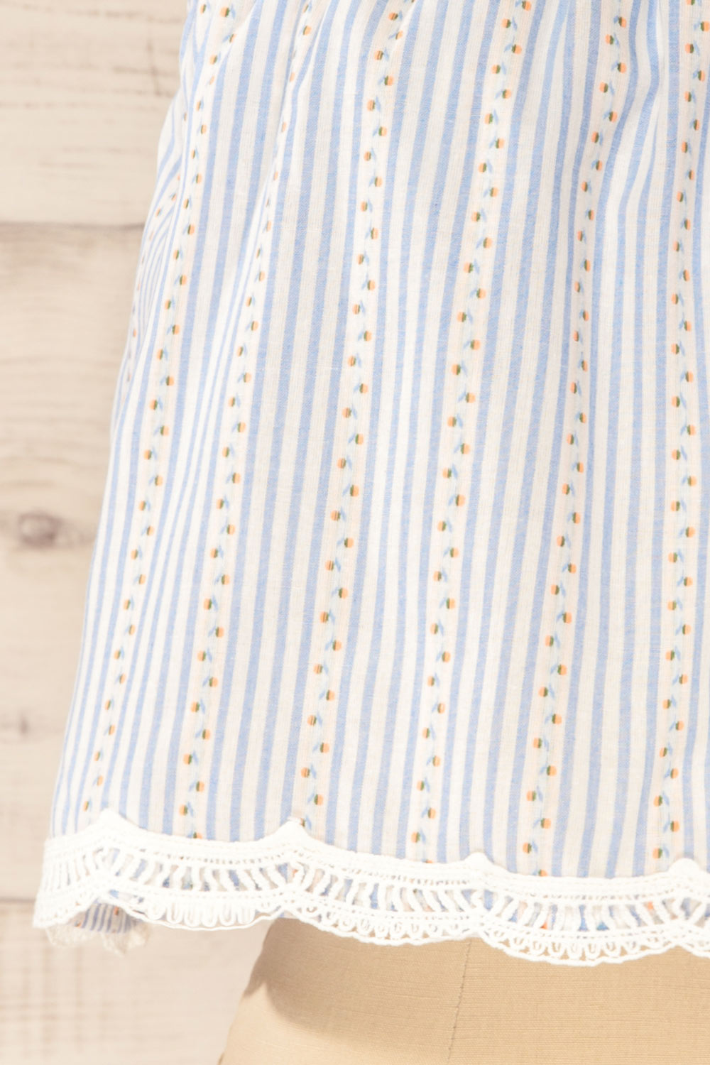 Ghatal Striped Tank Top with Ribbon and Lace | La petite garçonne bottom