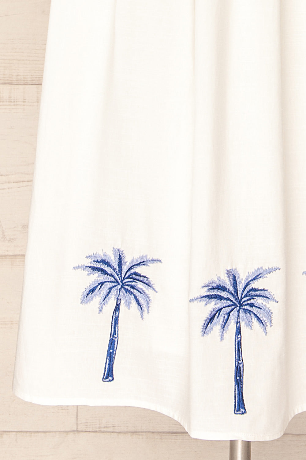 Ghunsa White Dress w/ Palm Embroideries | La petite garçonne bottom