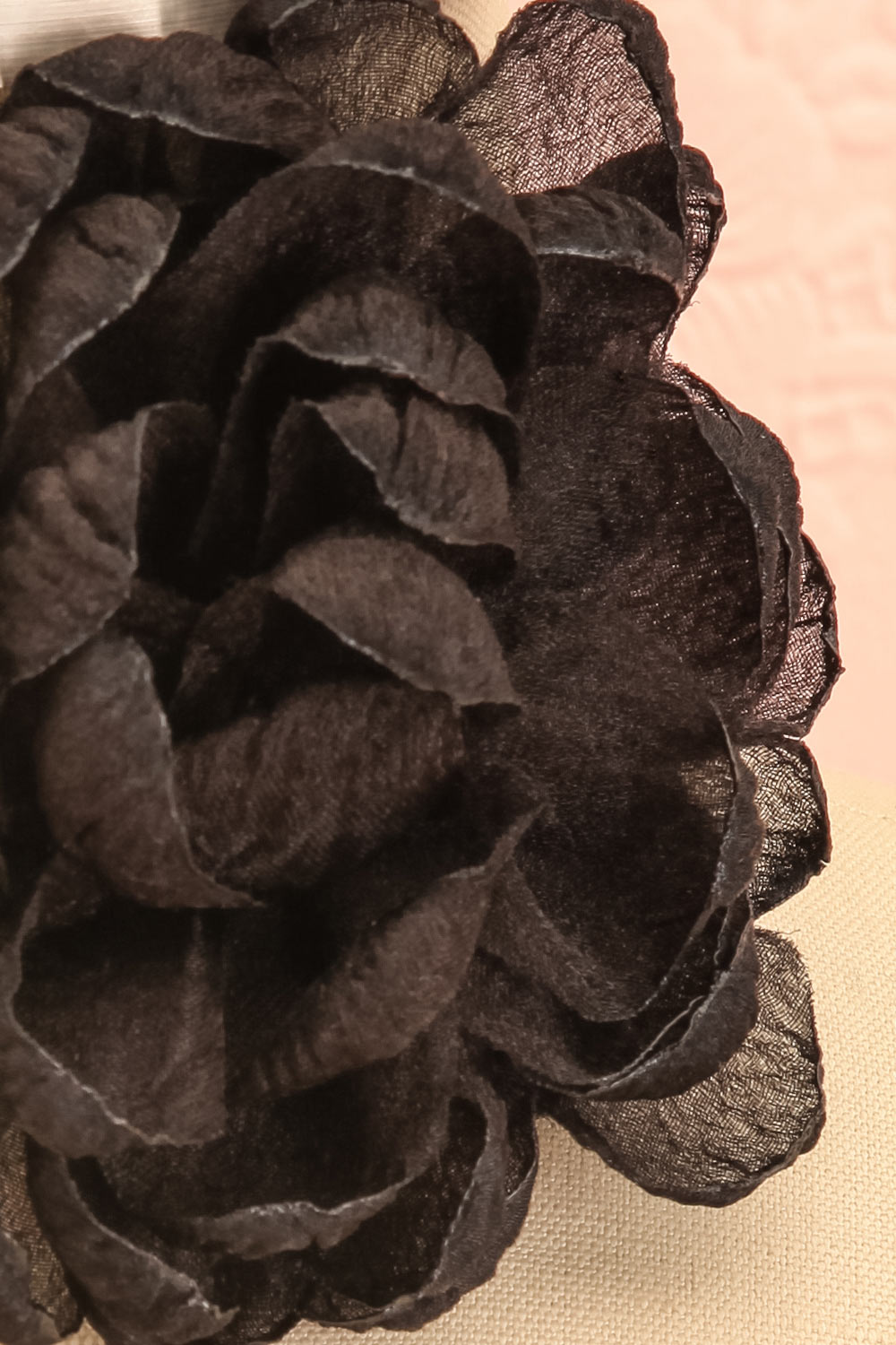 Gillian Black Sparkly Rose Layered Choker | Boutique 1861 close-up