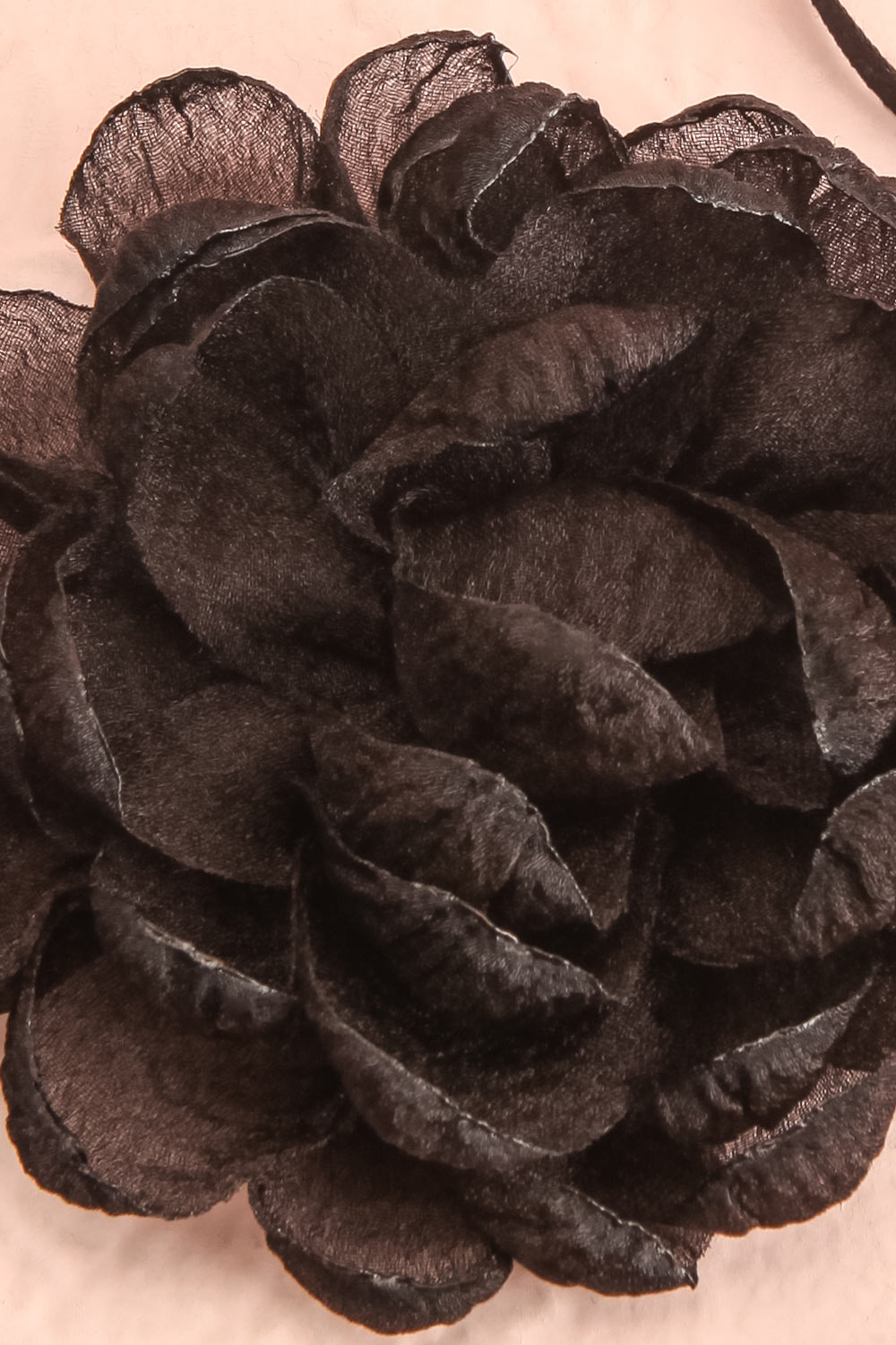 Gillian Black Sparkly Rose Layered Choker | Boutique 1861 flat close-up