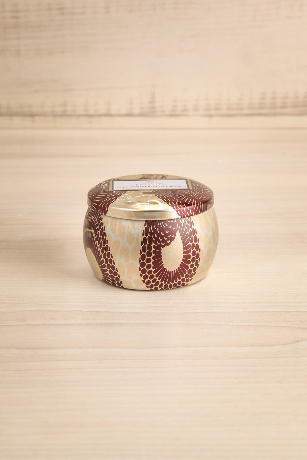 Gilt Pomander & Hinoki Mini Tin Candle | Maison garçonne