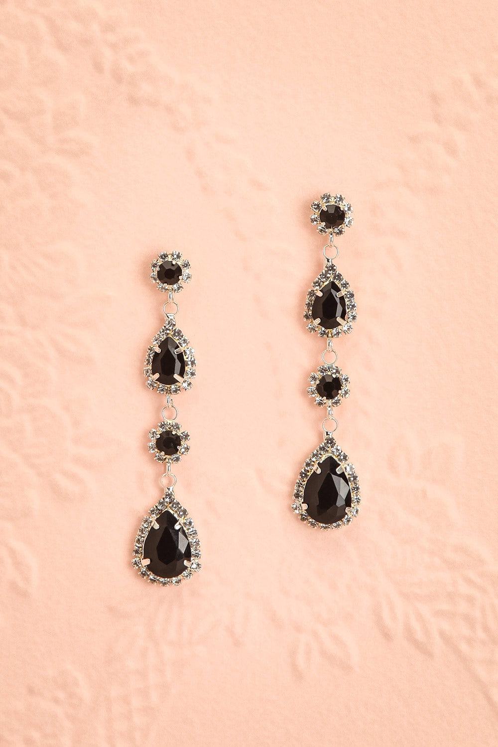 Gladys Pendant Black and Silver Earrings | Boutique 1861