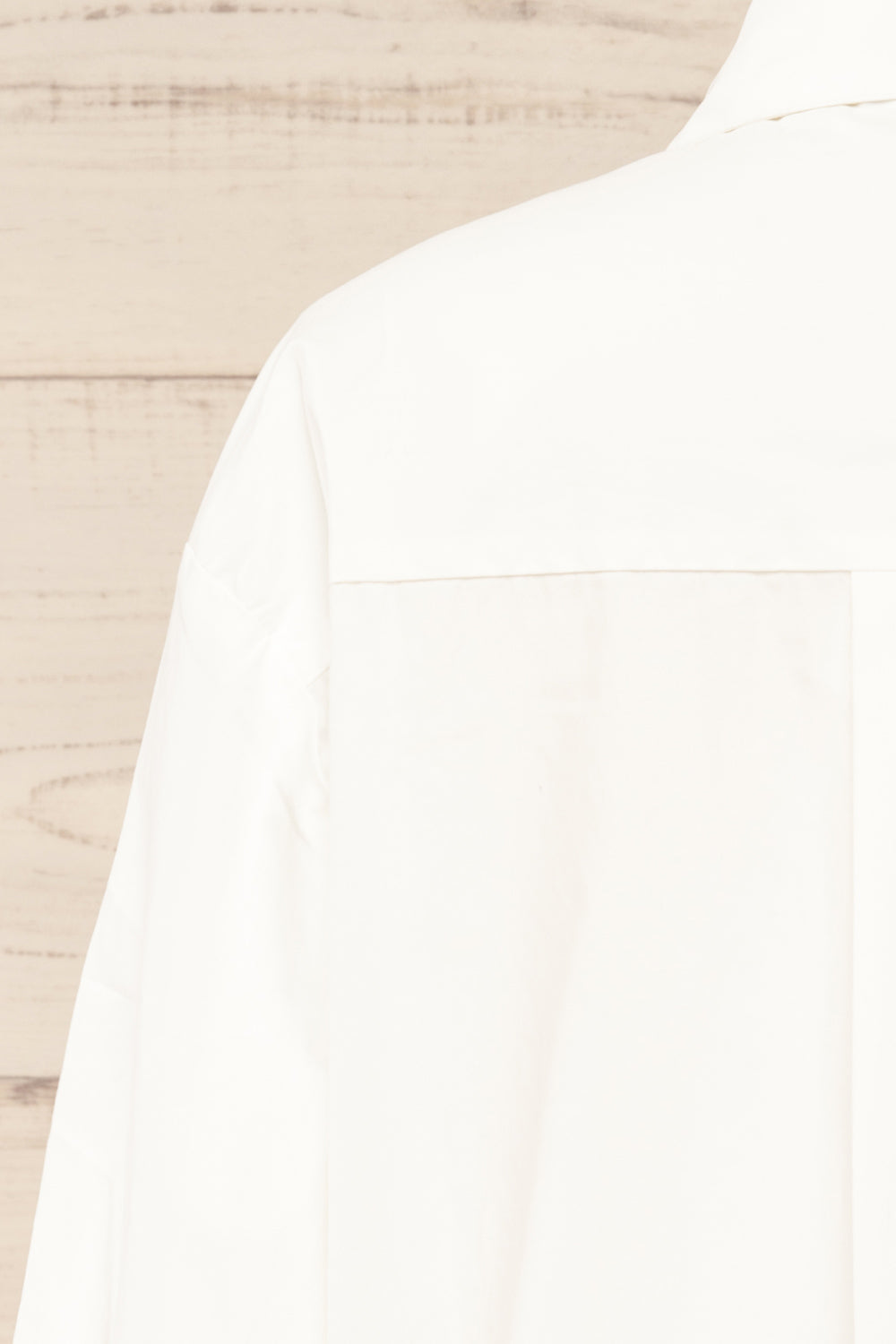 Gotham White Cropped Shirt w/ Pockets | La petite garçonne back