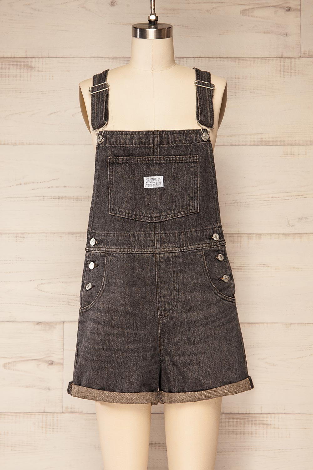 Gramenet Black Shortalls | La petite garçonne front view