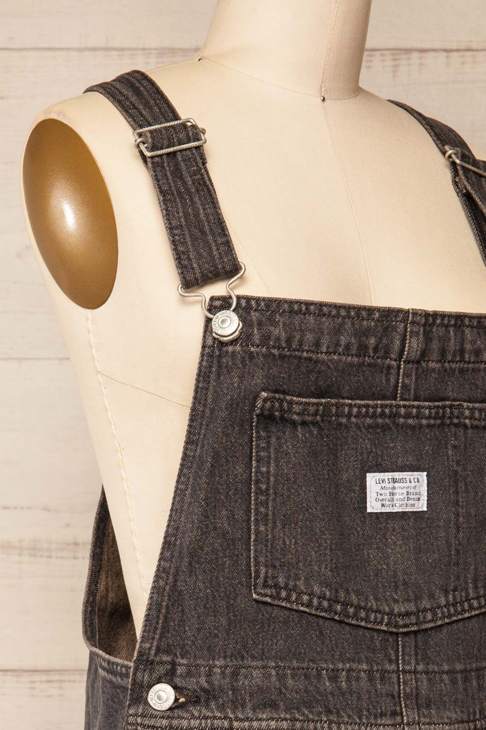 Gramenet Black Shortalls | La petite garçonne side