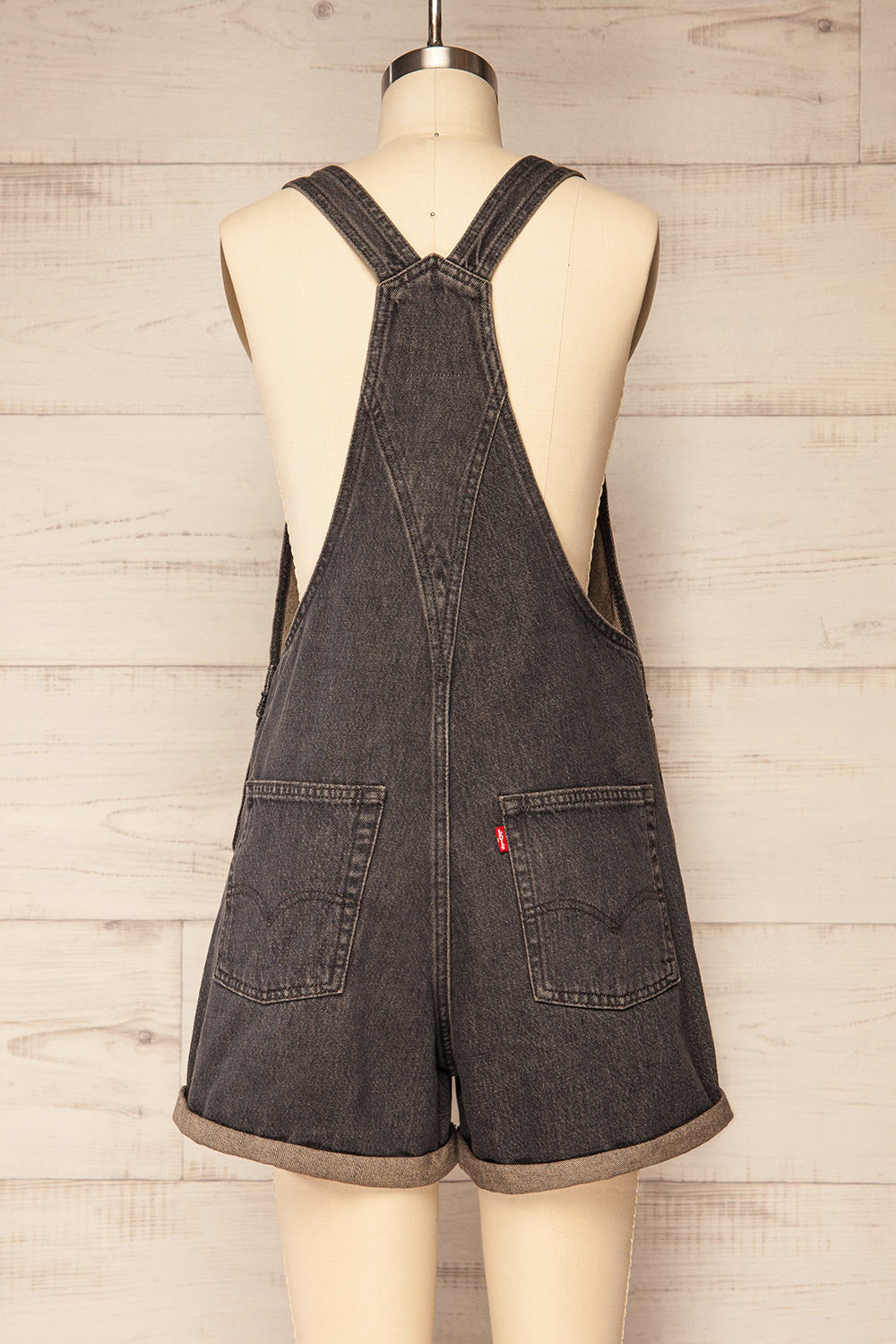 Gramenet Black Shortalls | La petite garçonne back view