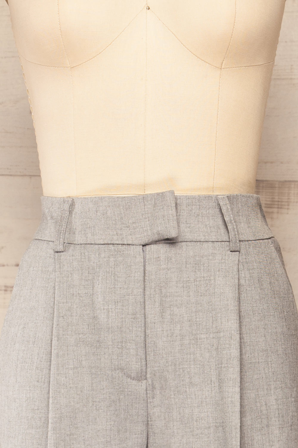 Guelph Grey Straight-leg Pants | La petite garçonne front