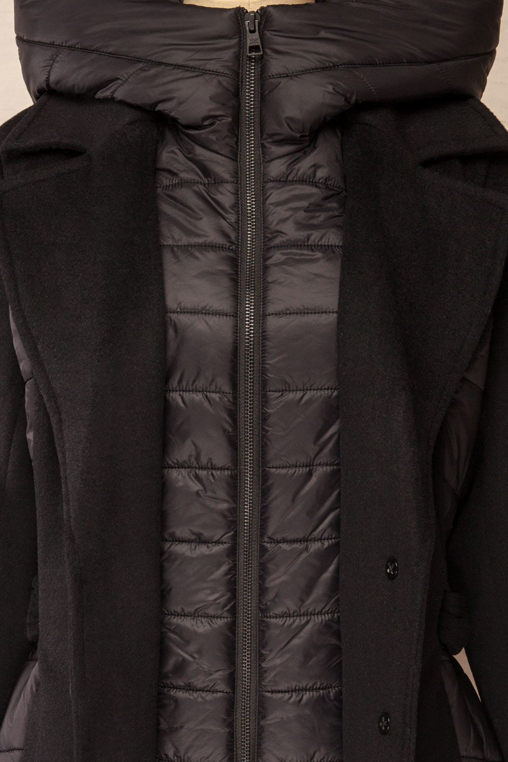 Hadeline Black Slim-Fit Wool Coat | La petite garçonne layers