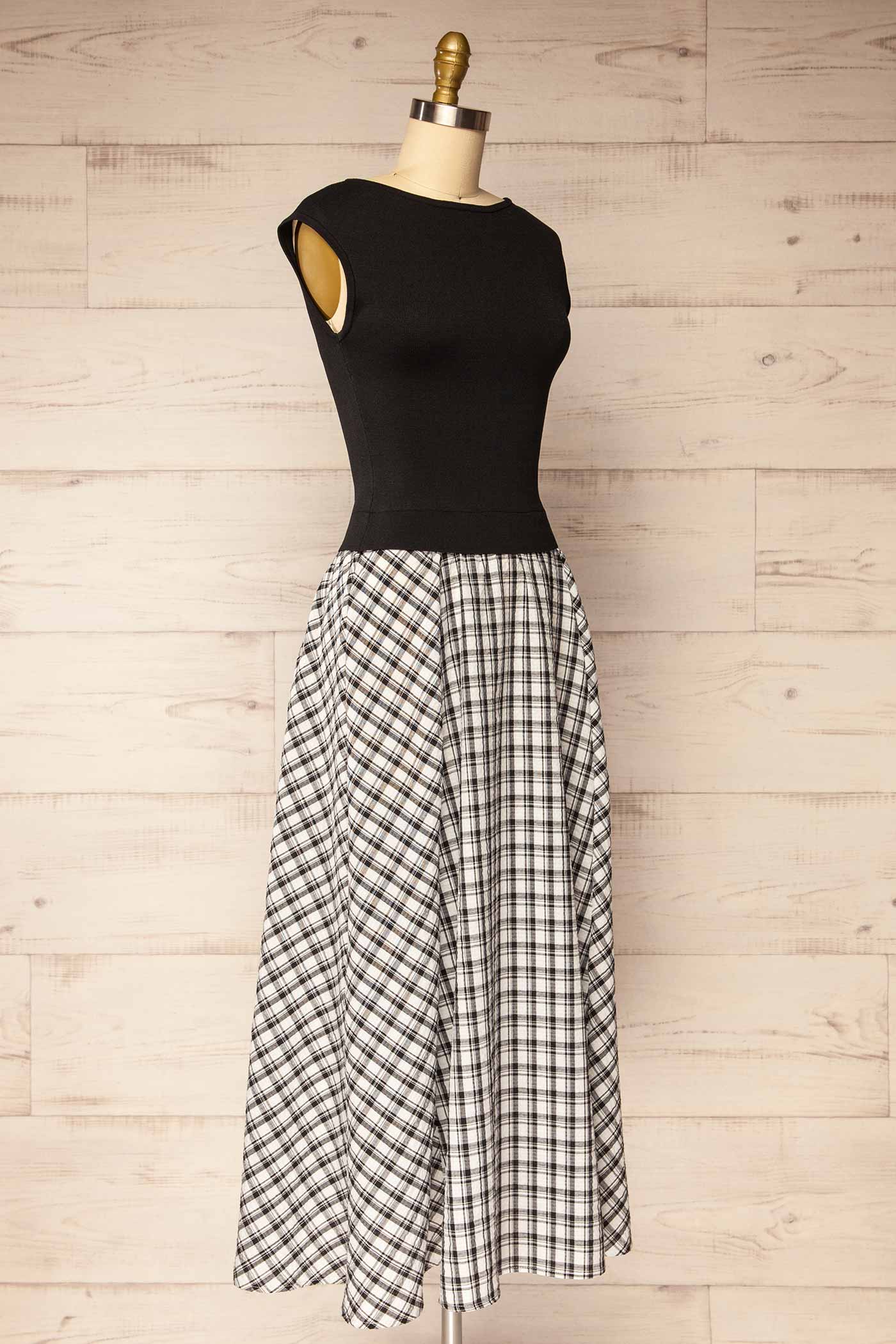 Halebid | Long Dress with Plaid Pattern