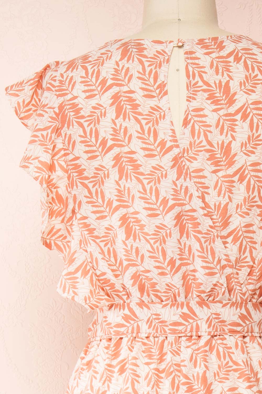 Halvva Sleeveless Jumpsuit w/ Ruffles | Boutique 1861 back close-up