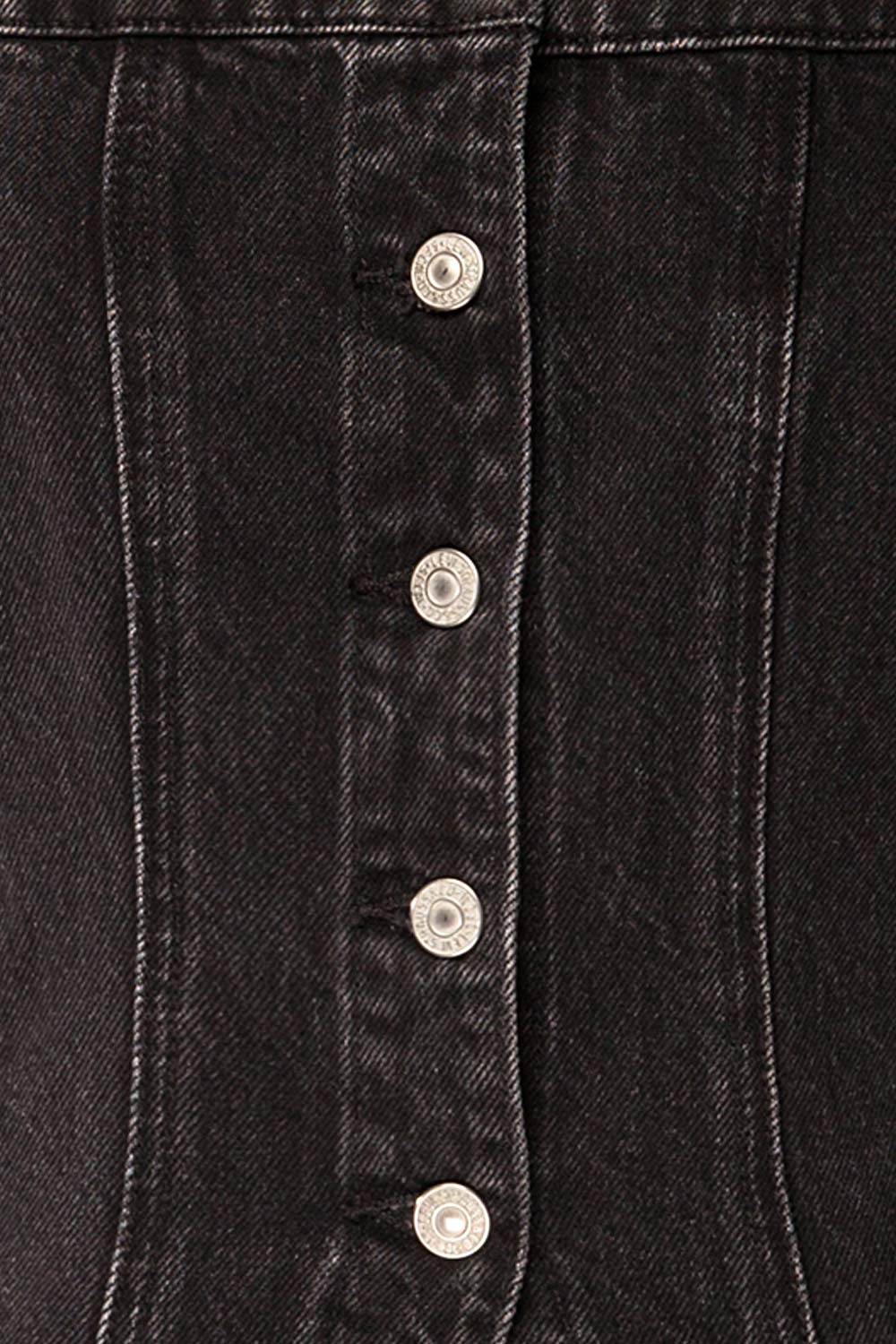 Harare Black Denim Bustier with Pockets | La petite garçonne fabric