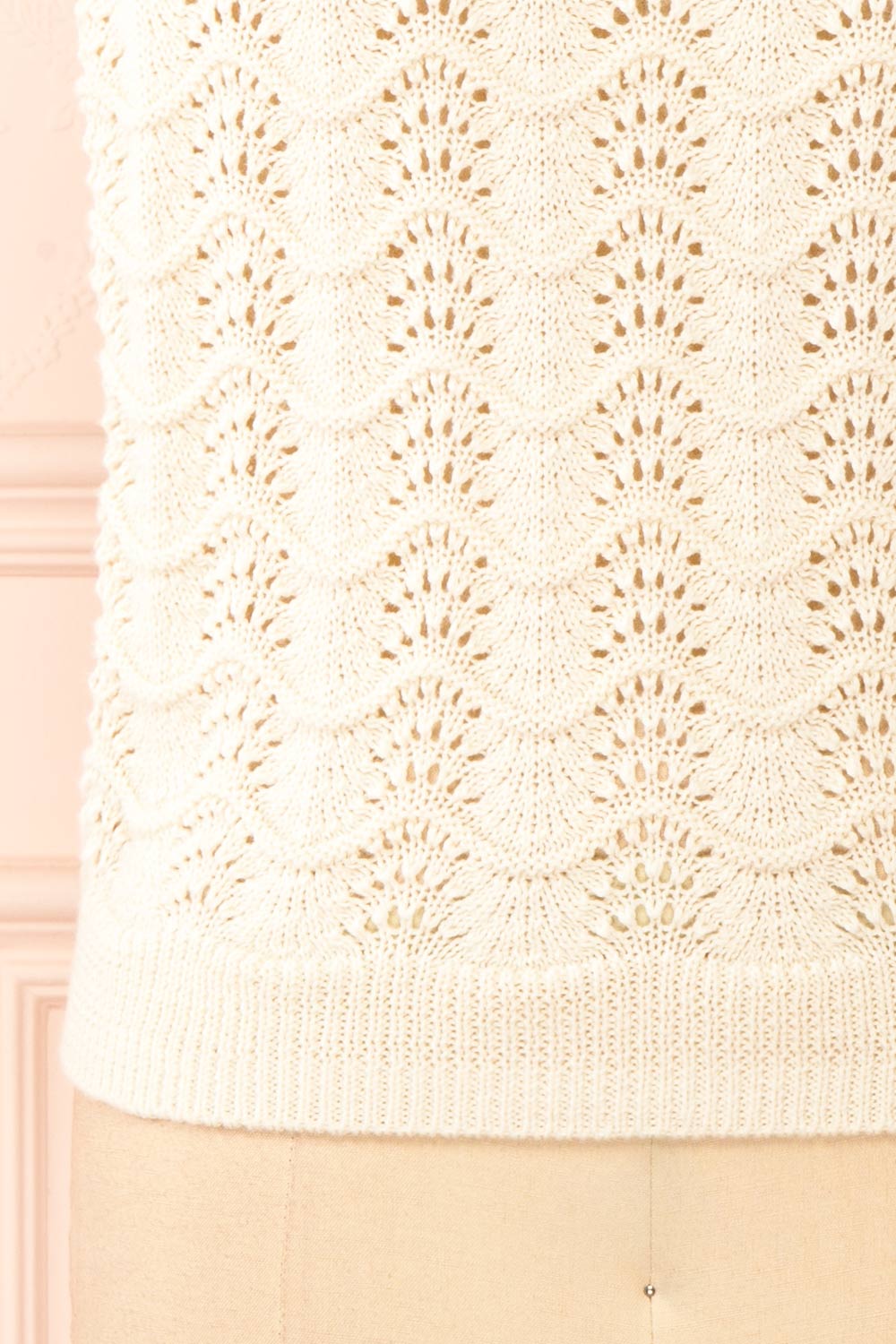 Harim Ivory Openwork Knit Sweater Vest | Boutique 1861 bottom