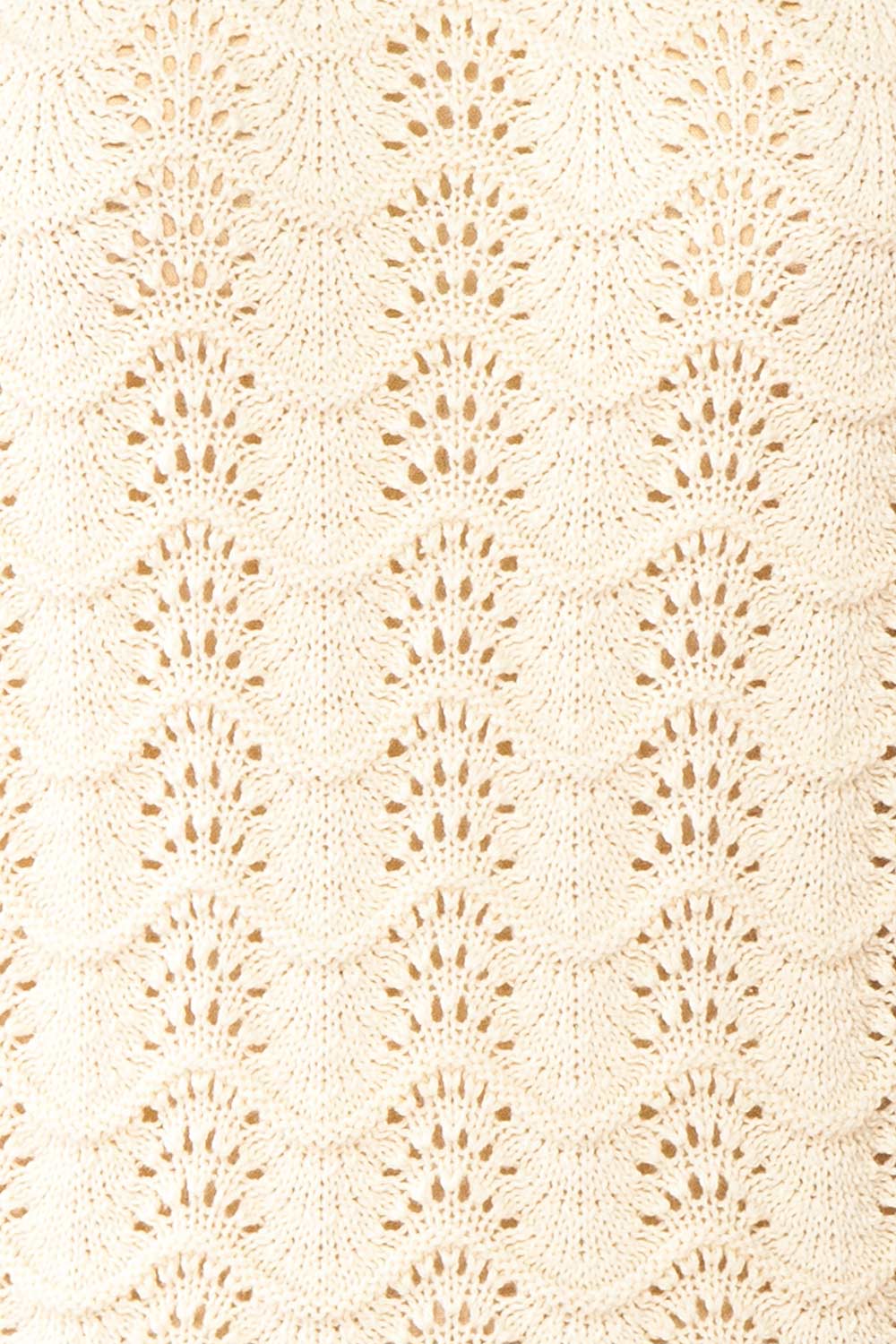 Harim Ivory Openwork Knit Sweater Vest | Boutique 1861 fabric