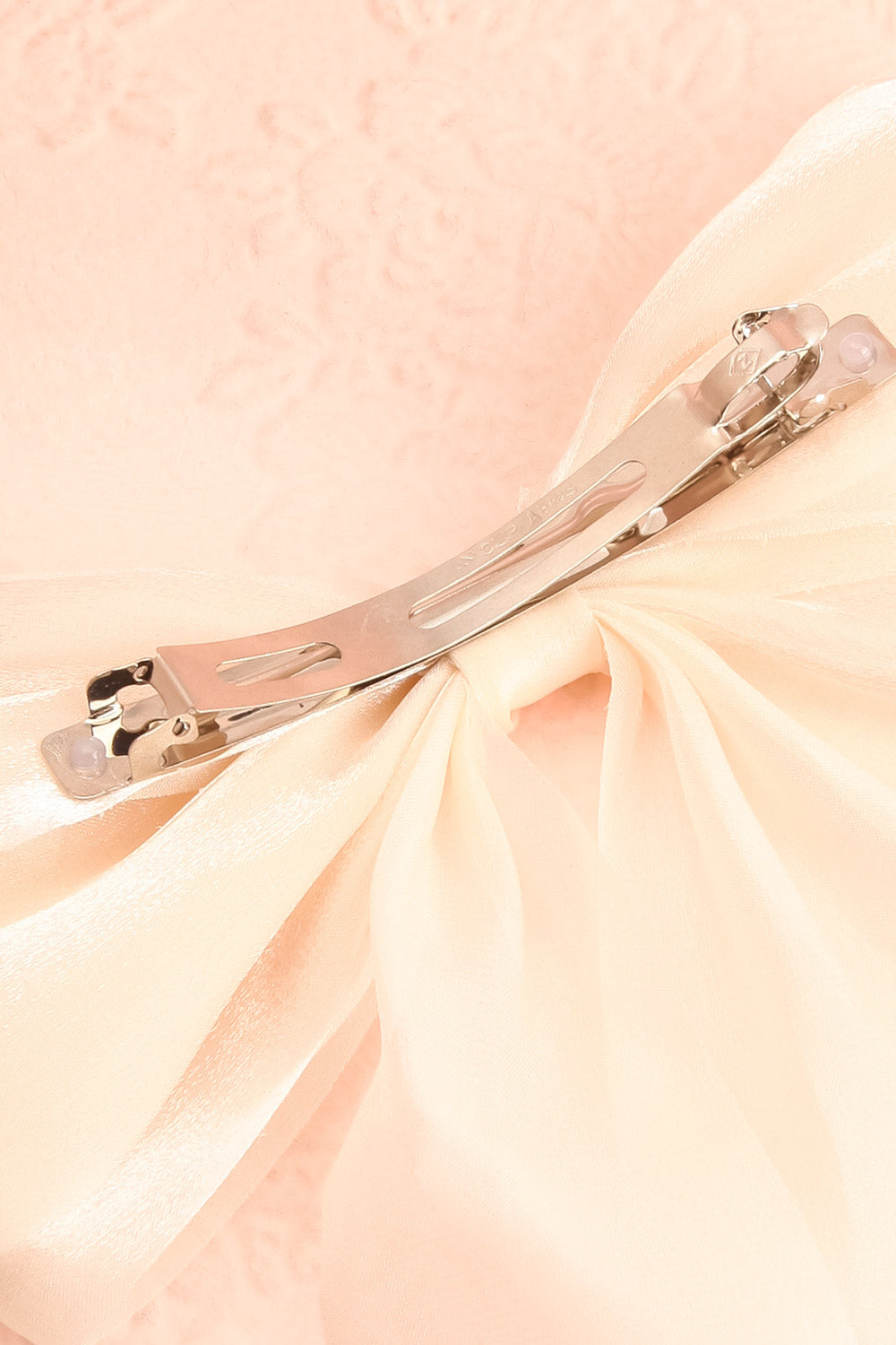 Hattie Ivory Bow Hair Clip | Boutique 1861 back close-up