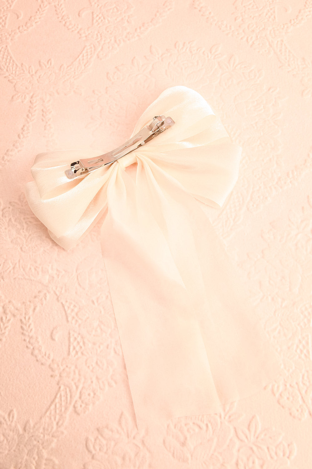 Hattie Ivory Bow Hair Clip | Boutique 1861 back view