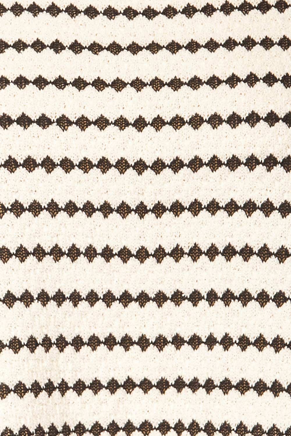 Haumi Ivory Cropped Diamond-Patterned Knit Top | La petite garçonne fabric