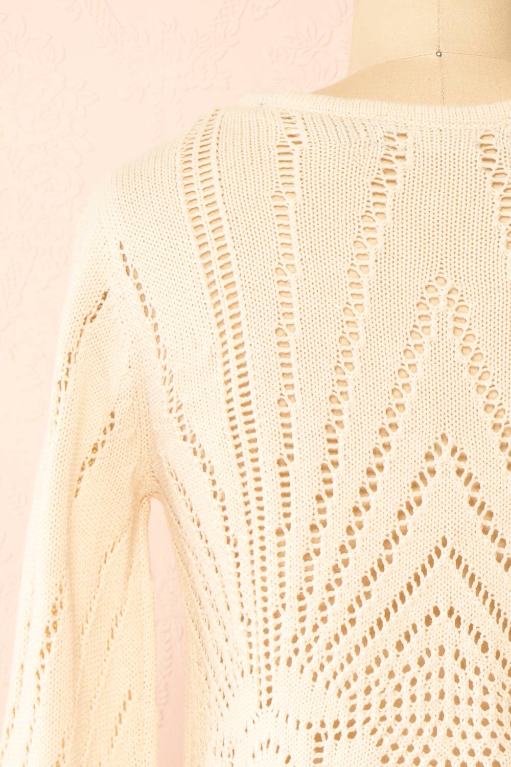 Hayle Beige Knit Cardigan | Boutique 1861 back