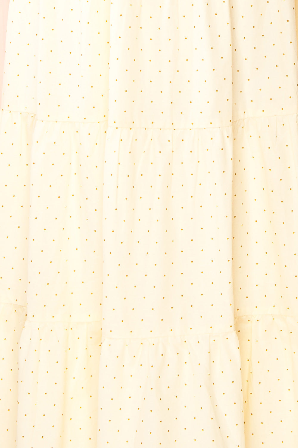 Hella Tiered Beige Midi Dress w/ Polka Dots | Boutique 1861 texture