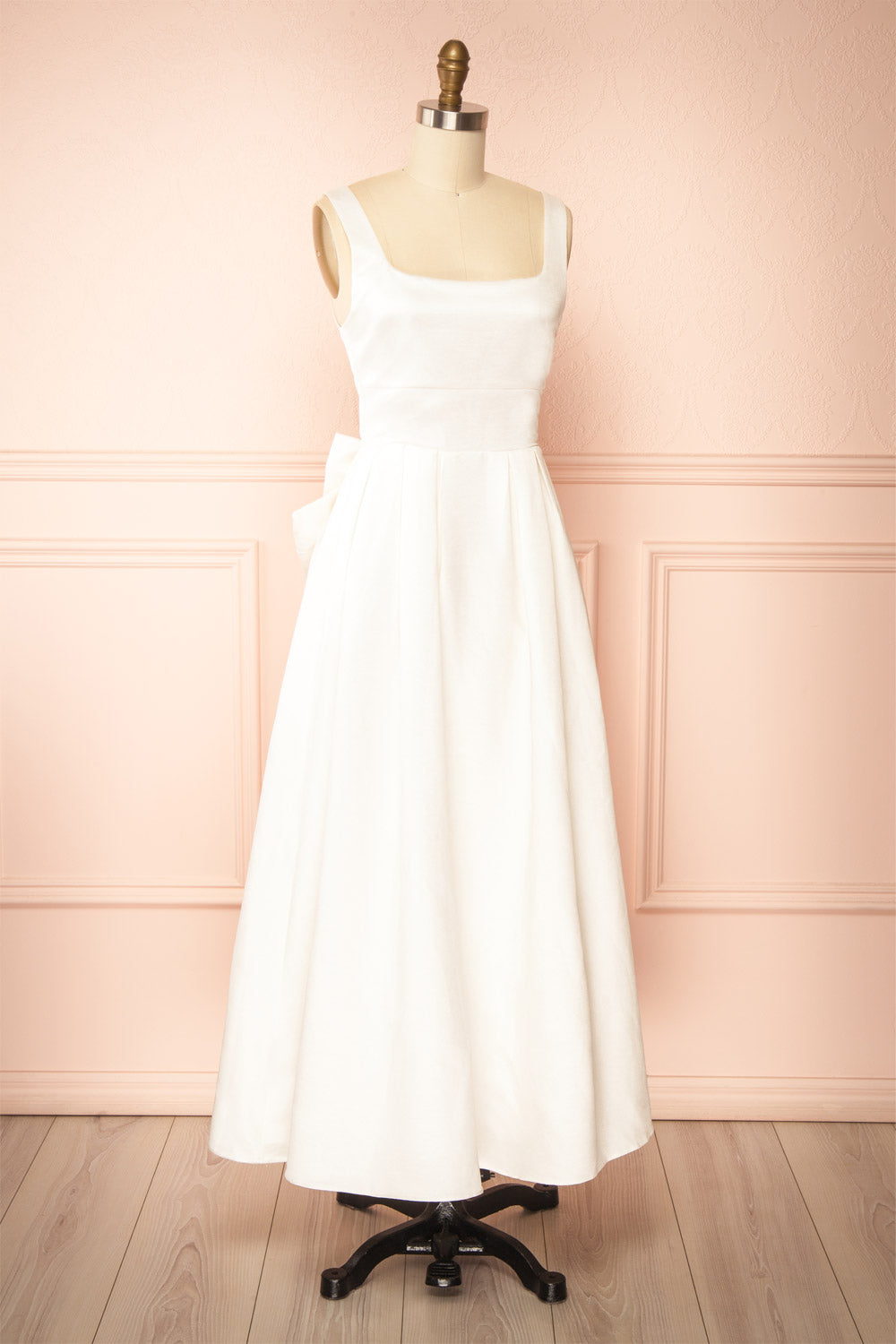 Hestiane Ivory Maxi A-Line Dress | side