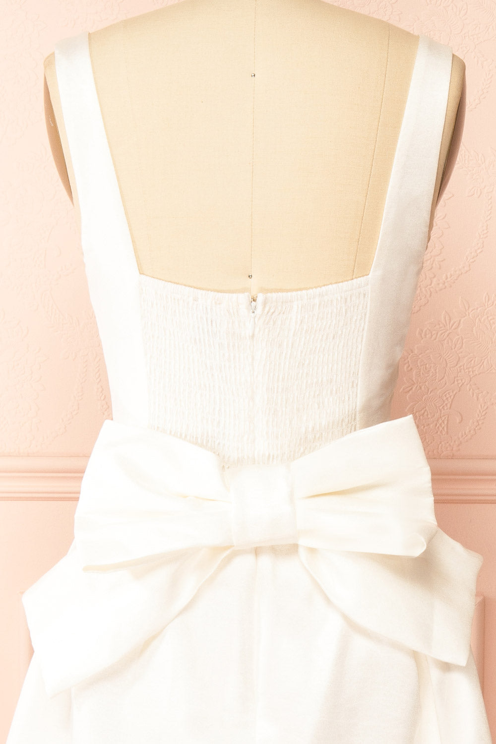 Hestiane Ivory Maxi A-Line Dress | back view