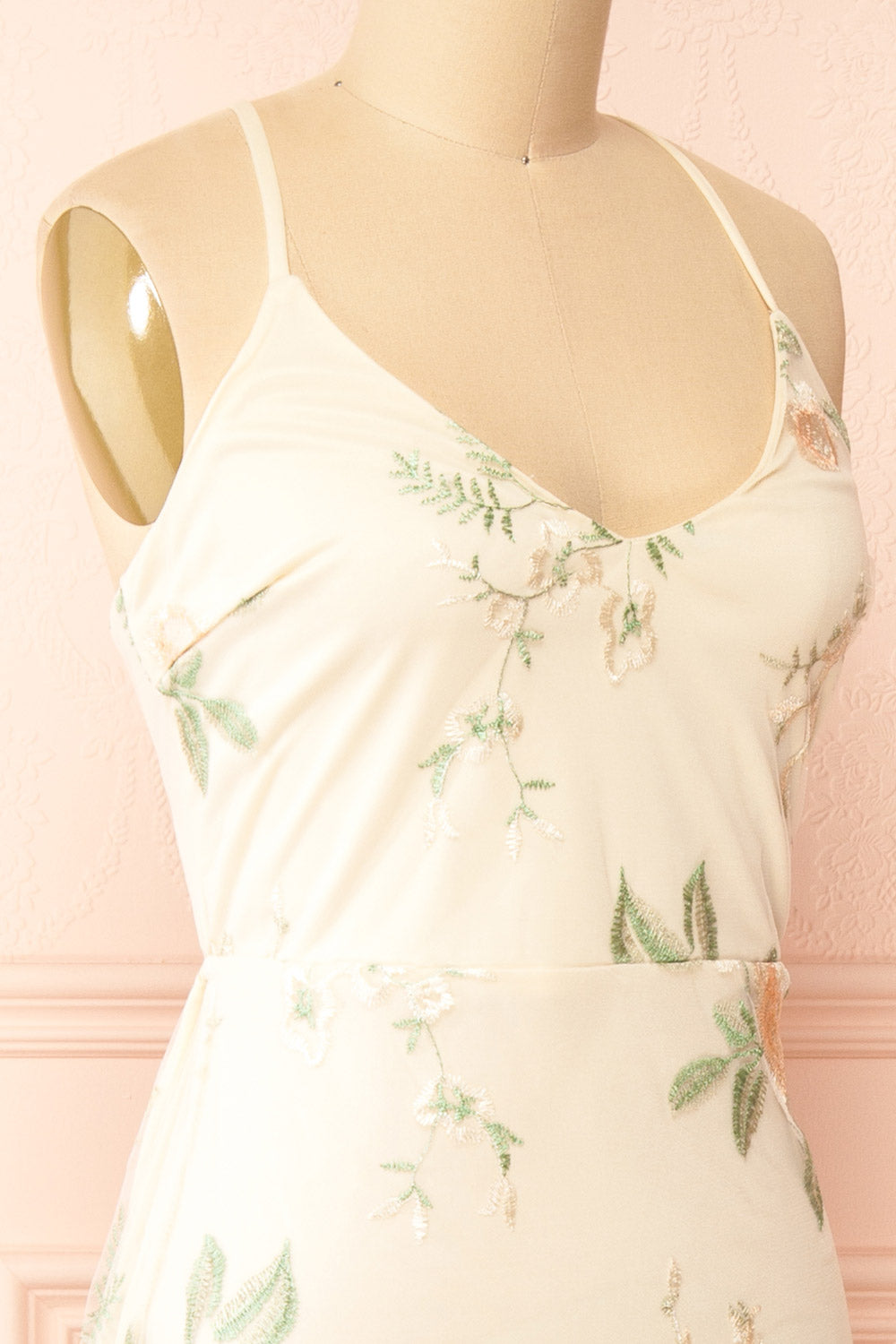 Hildred Embroidered Midi Dress w/ Open Back | Boutique 1861 side