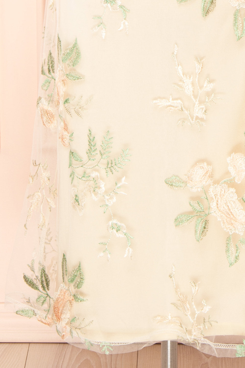 Hildred Embroidered Midi Dress w/ Open Back | Boutique 1861 bottom