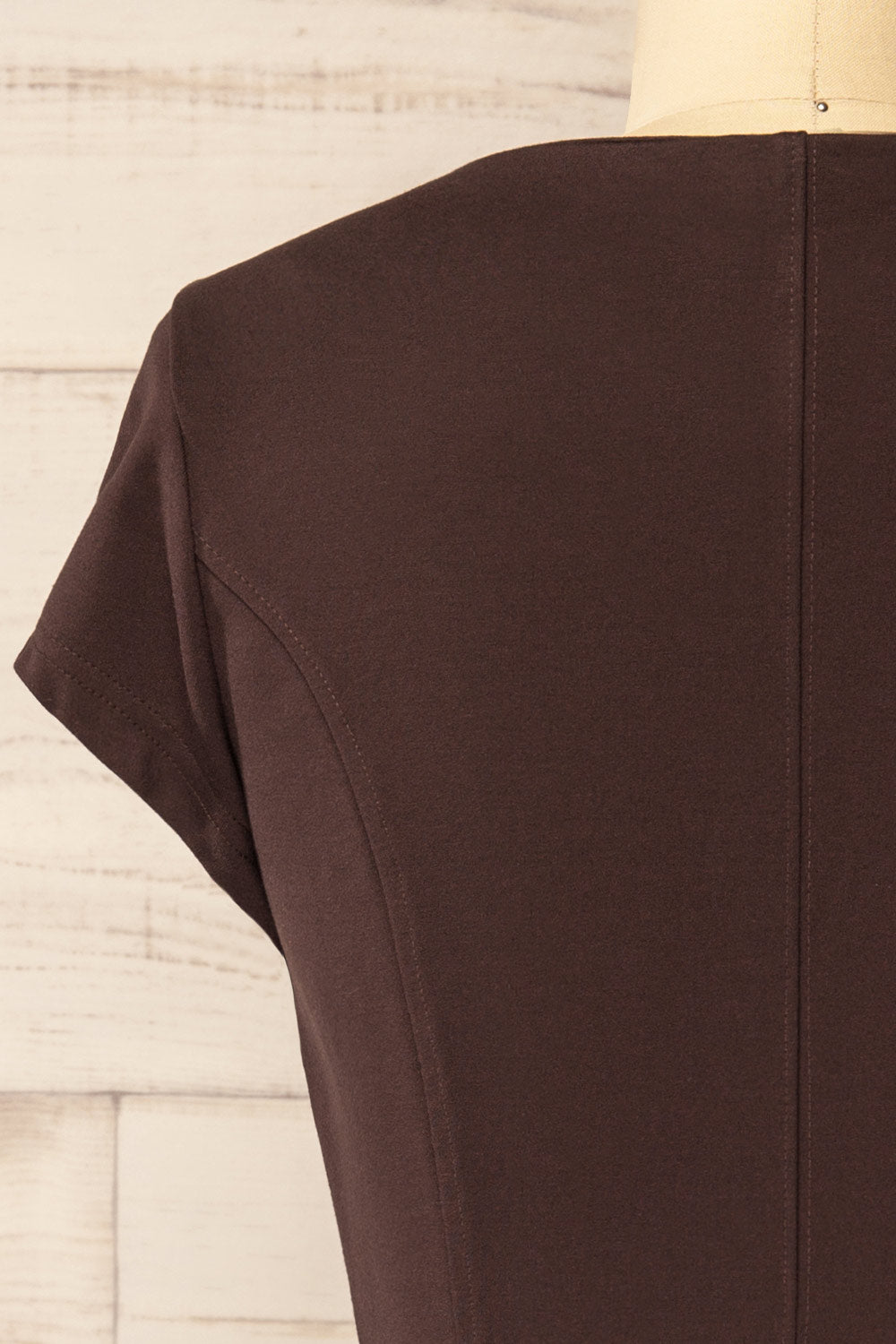 Holon Brown Short A-Line Dress | La petite garçonne back
