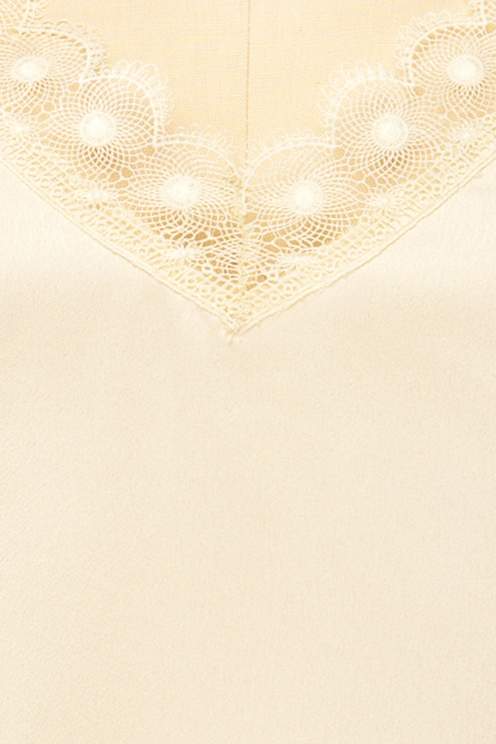 Hwasa Ivory Satin Cami w/ Lace Trim | La petite garçonne fabric