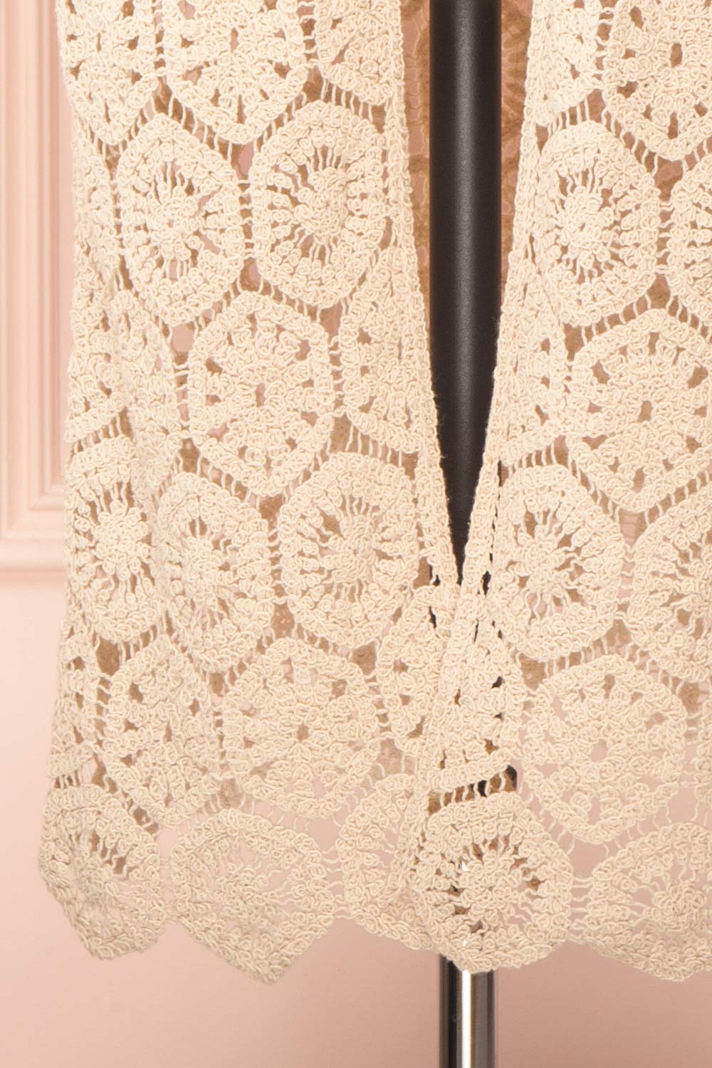 Hyvernat Beige Crochet Kimono | Boutique 1861 bottom