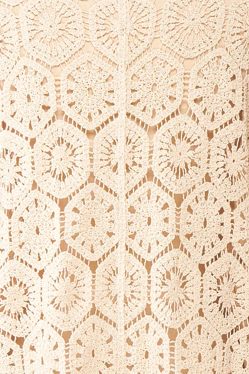 Hyvernat Beige Crochet Kimono | Boutique 1861 fabric