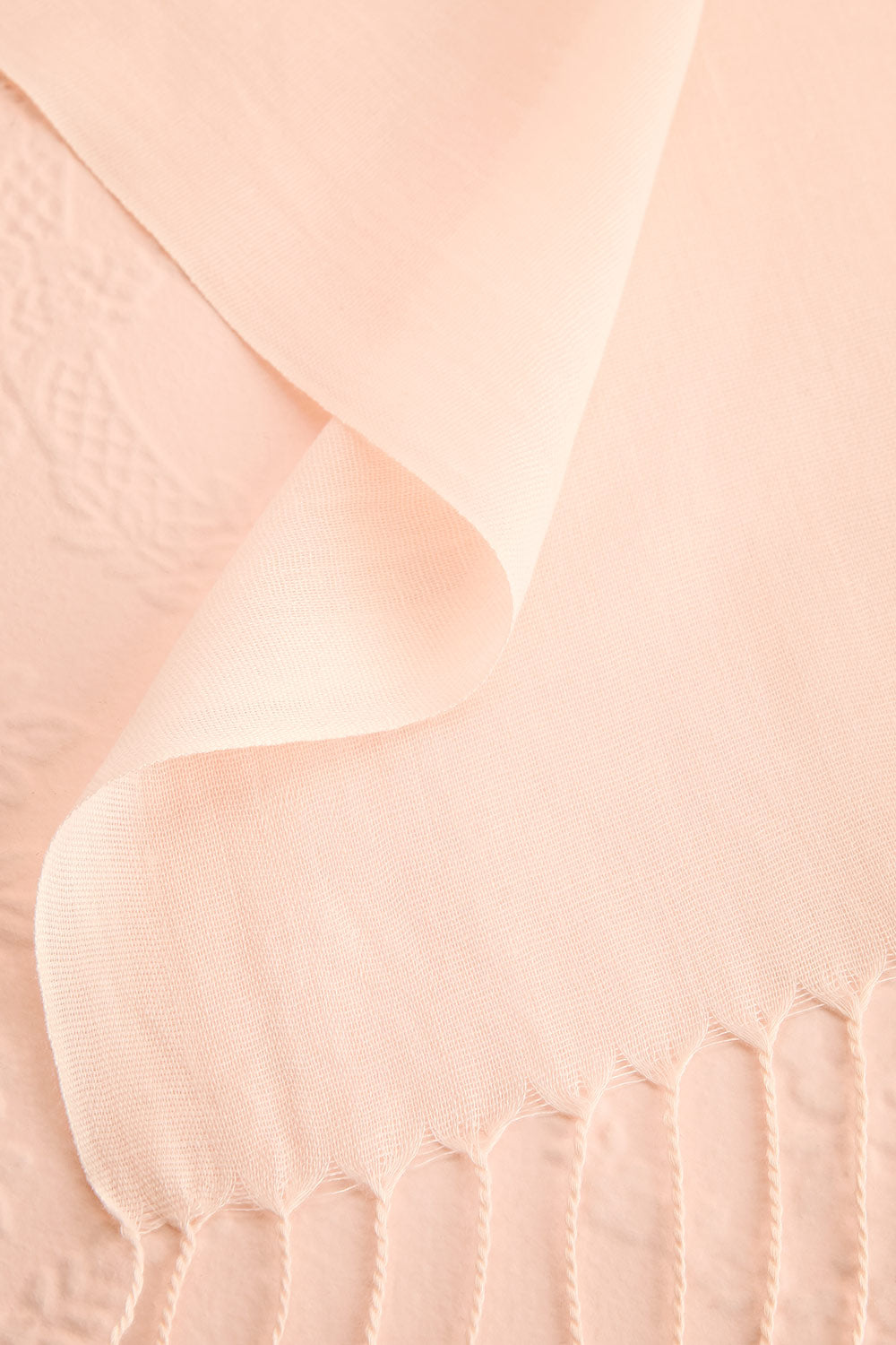 Ilyra Blush Shawl with Fringe | Boutique 1861 fabric
