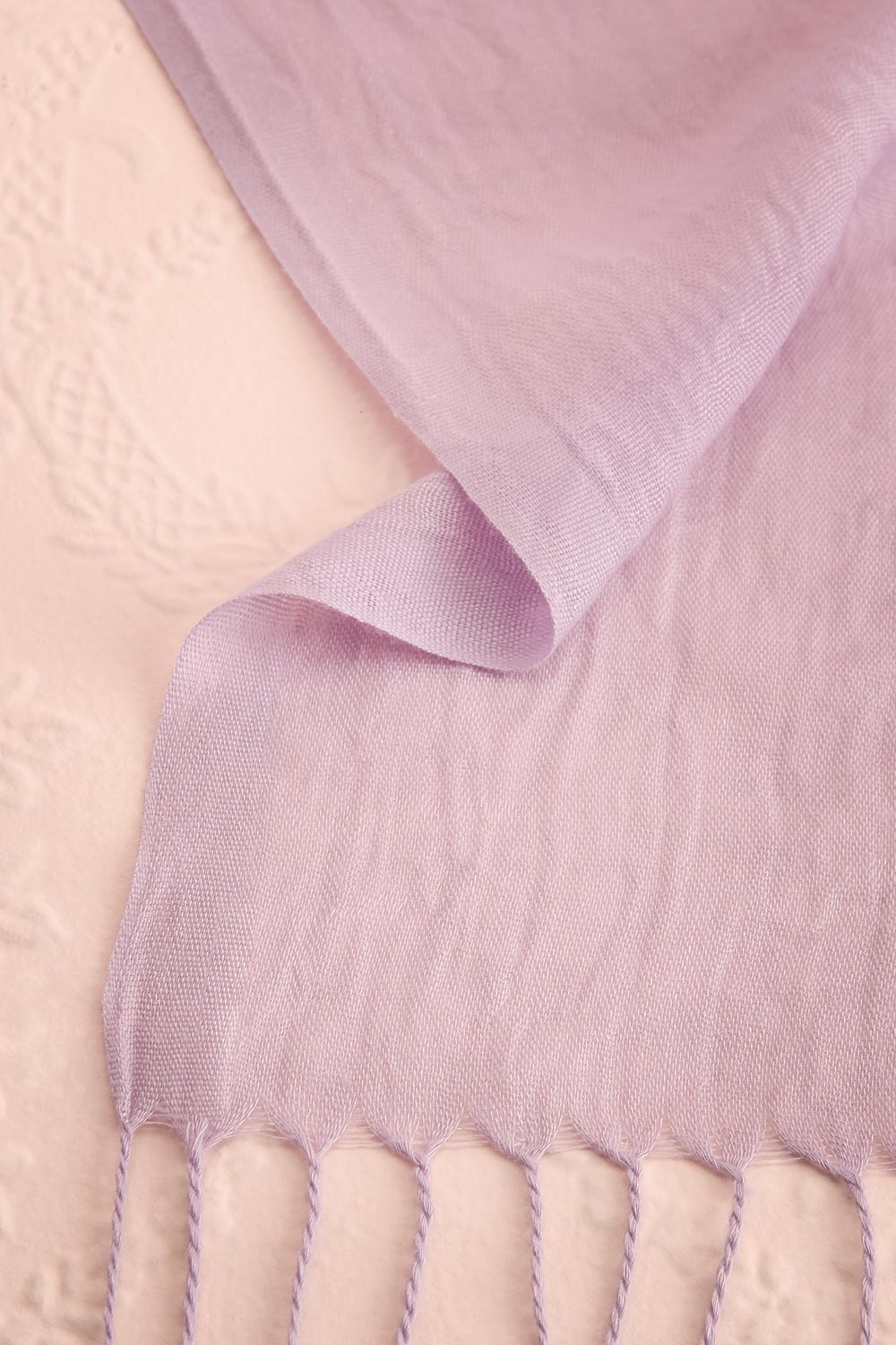 Ilyra Lavender Shawl with Fringe | Boutique 1861 fabric