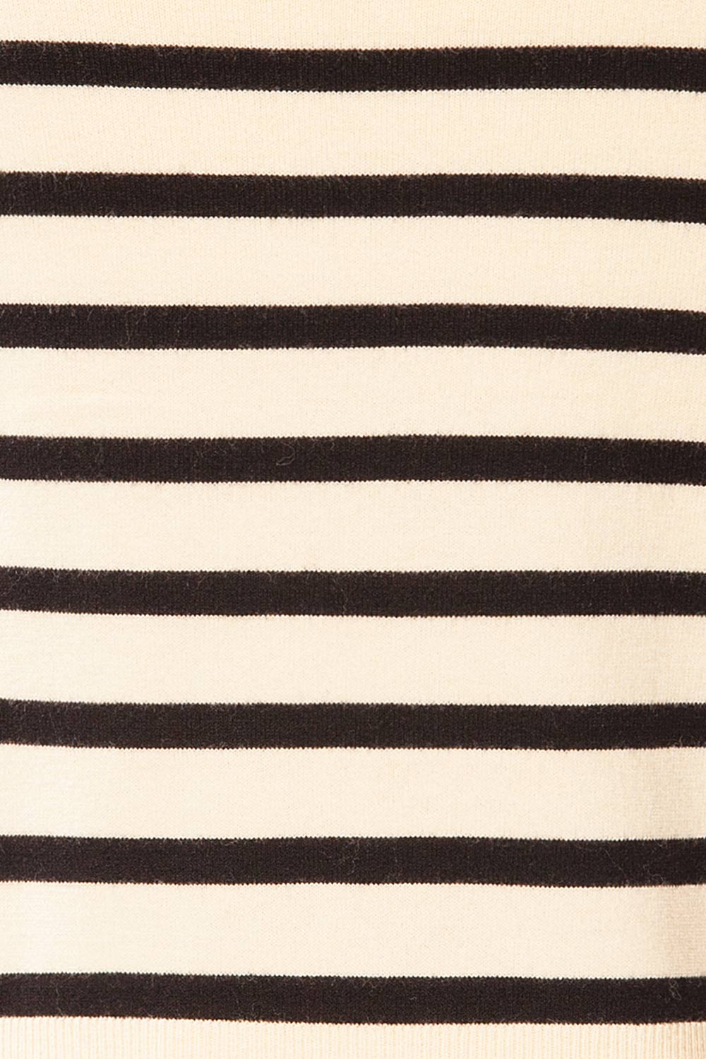 Ipswich Ivory Striped Mock Neck Sweater | La petite garçonne fabric