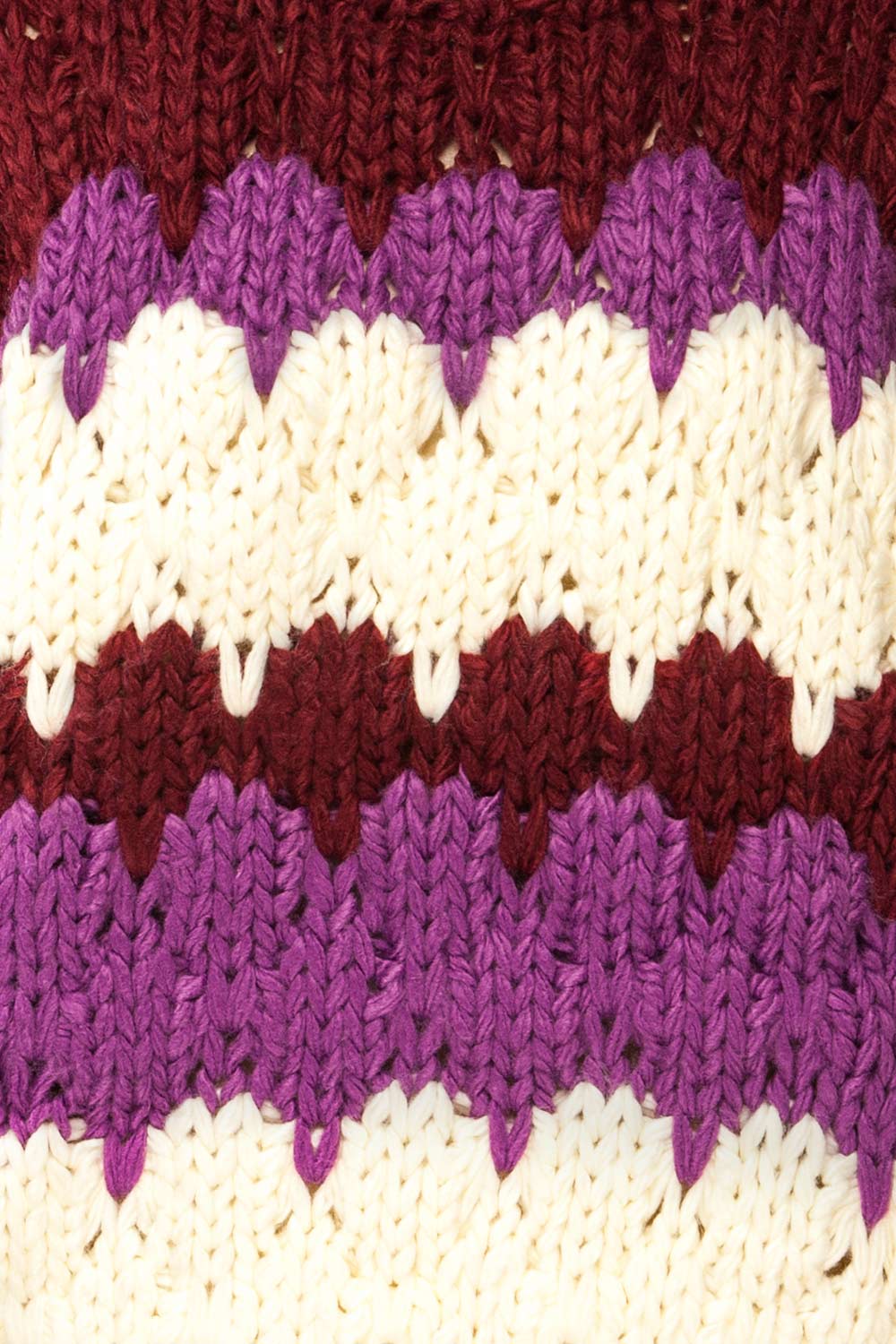 Irvine Multicolor Chunky Knit Sweater | La petite garçonne fabric