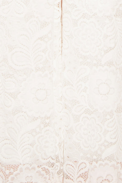Isolabella White Lace Jumpsuit | Boudoir 1861 fabric