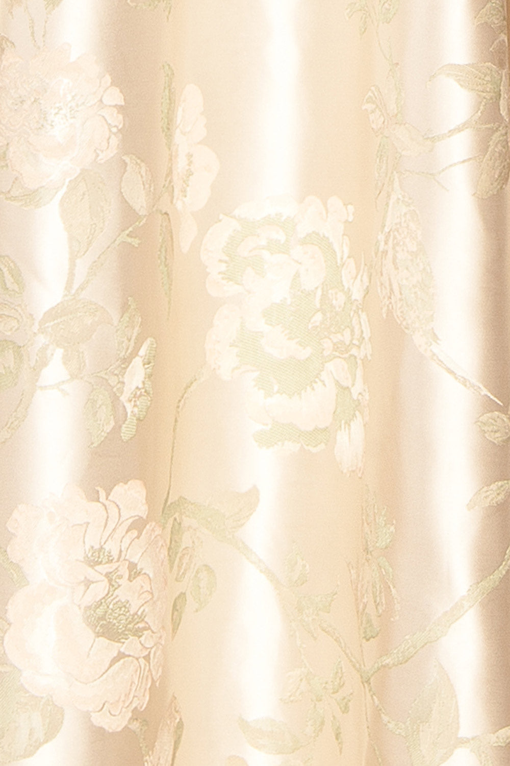 Isolienne Midi Cream Strapless Dress | Boudoir 1861 fabric