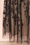 Isolt Beige Midi Dress w/ Black Floral Lace | Boutique 1861 bottom