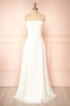 Izabella Ivory A-line Maxi Dress w/ Open Back | Boudoir 1861 front view