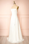 Izabella Ivory A-line Maxi Dress w/ Open Back | Boudoir 1861 side view
