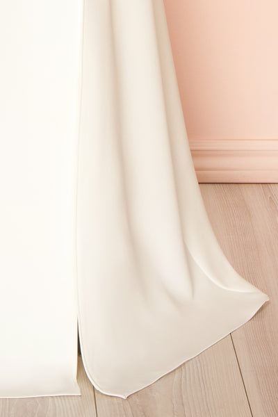 Izabella Ivory A-line Maxi Dress w/ Open Back | Boudoir 1861 bottom