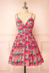Jacintha Colorful Short A-line Dress | Boutique 1861 front view
