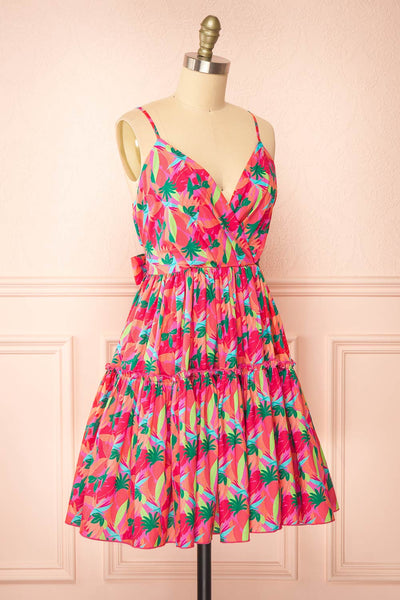 Jacintha Colorful Short A-line Dress | Boutique 1861 side view