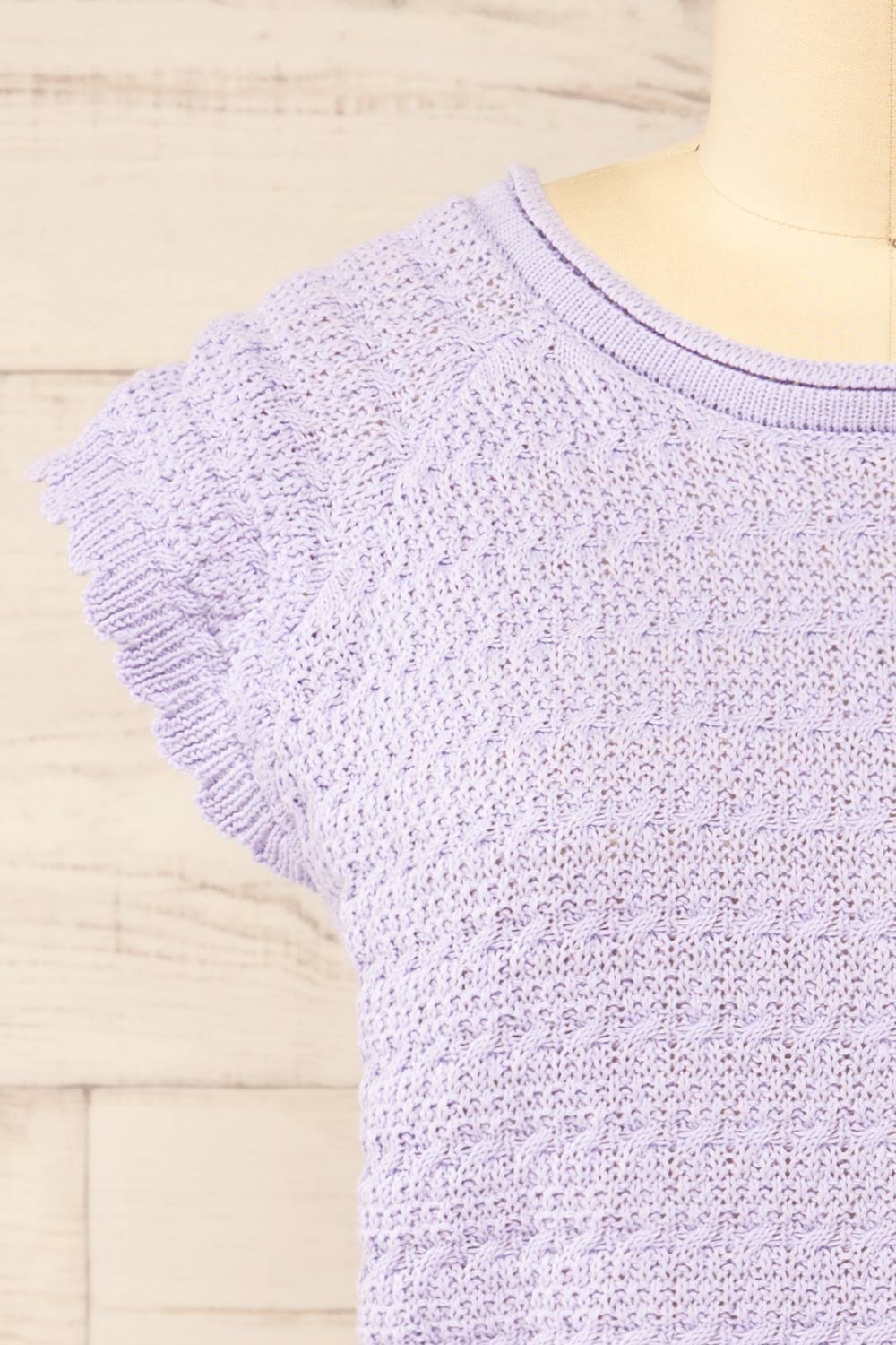 Jampruca Lilac Crochet Top | La petite garçonne front