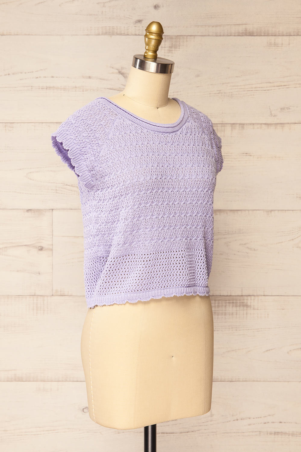Jampruca Lilac Crochet Top | La petite garçonne side view
