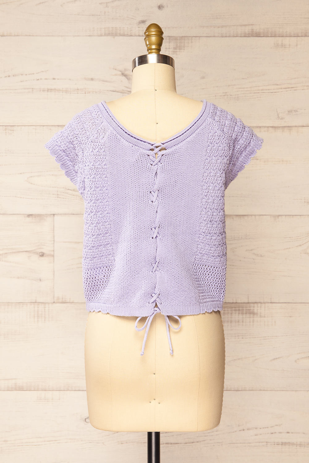 Jampruca Lilac Crochet Top | La petite garçonne back view